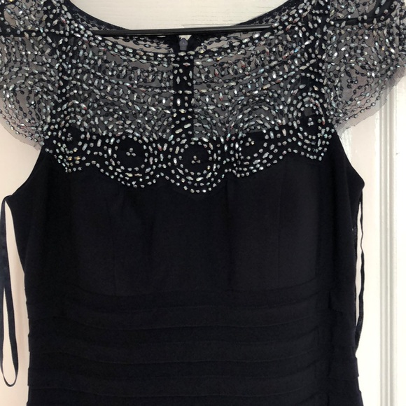 SOLD!!!! Navy Blue beaded neckline dress - Picture 5 of 5
